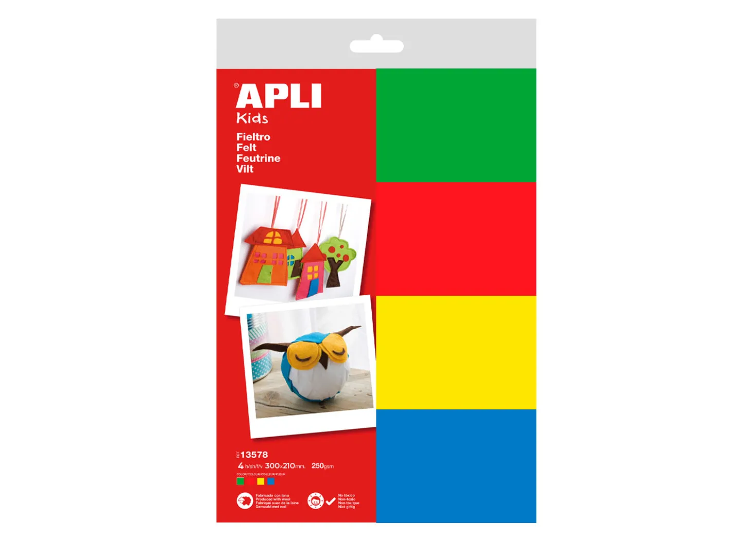 Apli Gomma Crepla effetto Feltro 4 fogli 30cmx21cm
