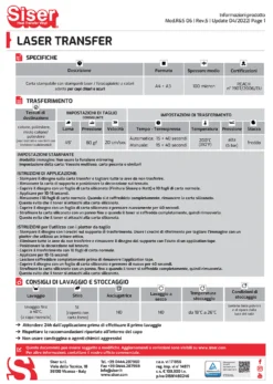 Carta Transfer Stampabile Formato A3 per stampanti Laser – Tessuti Scuri – 10 fogli
