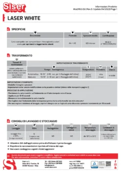 Carta Transfer Stampabile Formato A3 per stampanti Laser – Tessuti Chiari – 10 fogli