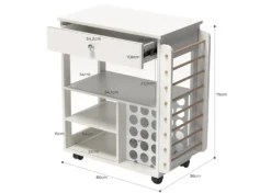 Crafit BeeGrid R23 Mobile Organizzatore Craft con Ruote Bianco Avorio