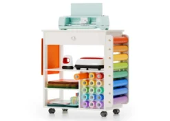 Crafit BeeGrid R23 Mobile Organizzatore Craft con Ruote Bianco Avorio