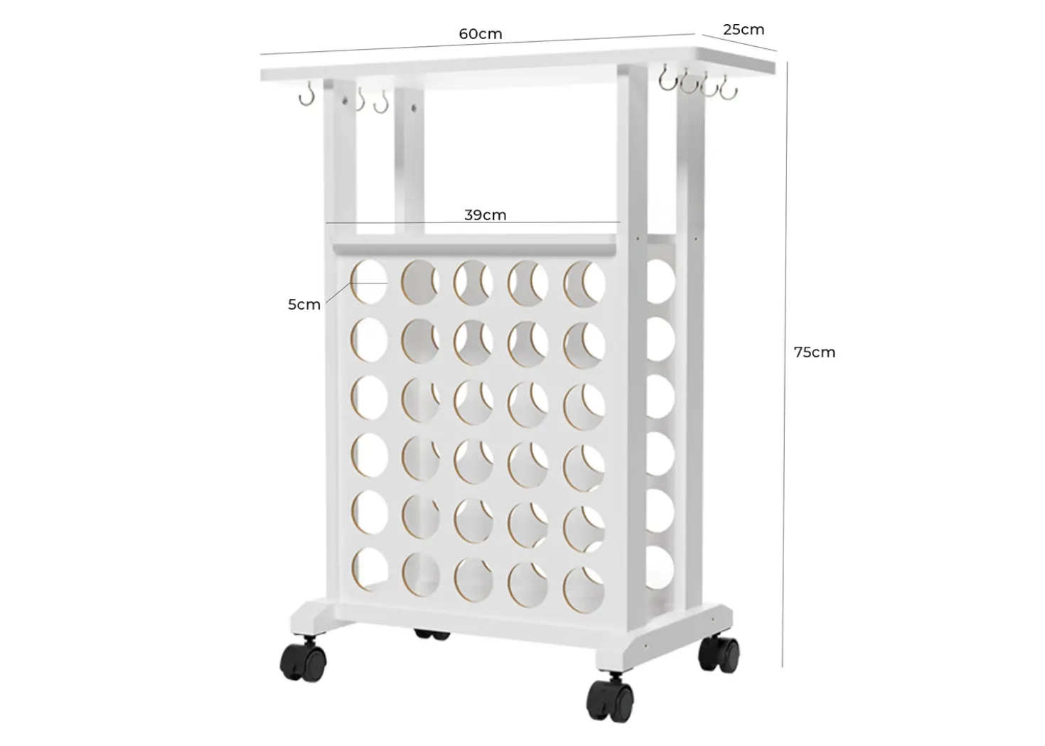 Crafit BeeGrid R30 Mobile Organizzatore Craft con Ruote