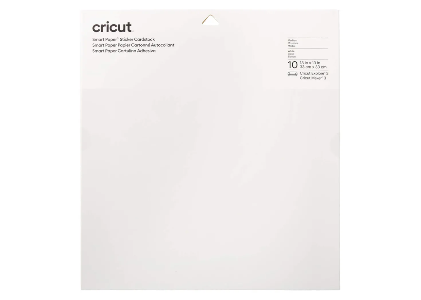 Cricut Carta Adesiva 10 fogli Bianco