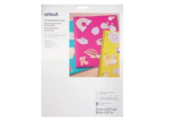 Cricut Carta Adesiva Stampabile Bianco 8 fogli A4