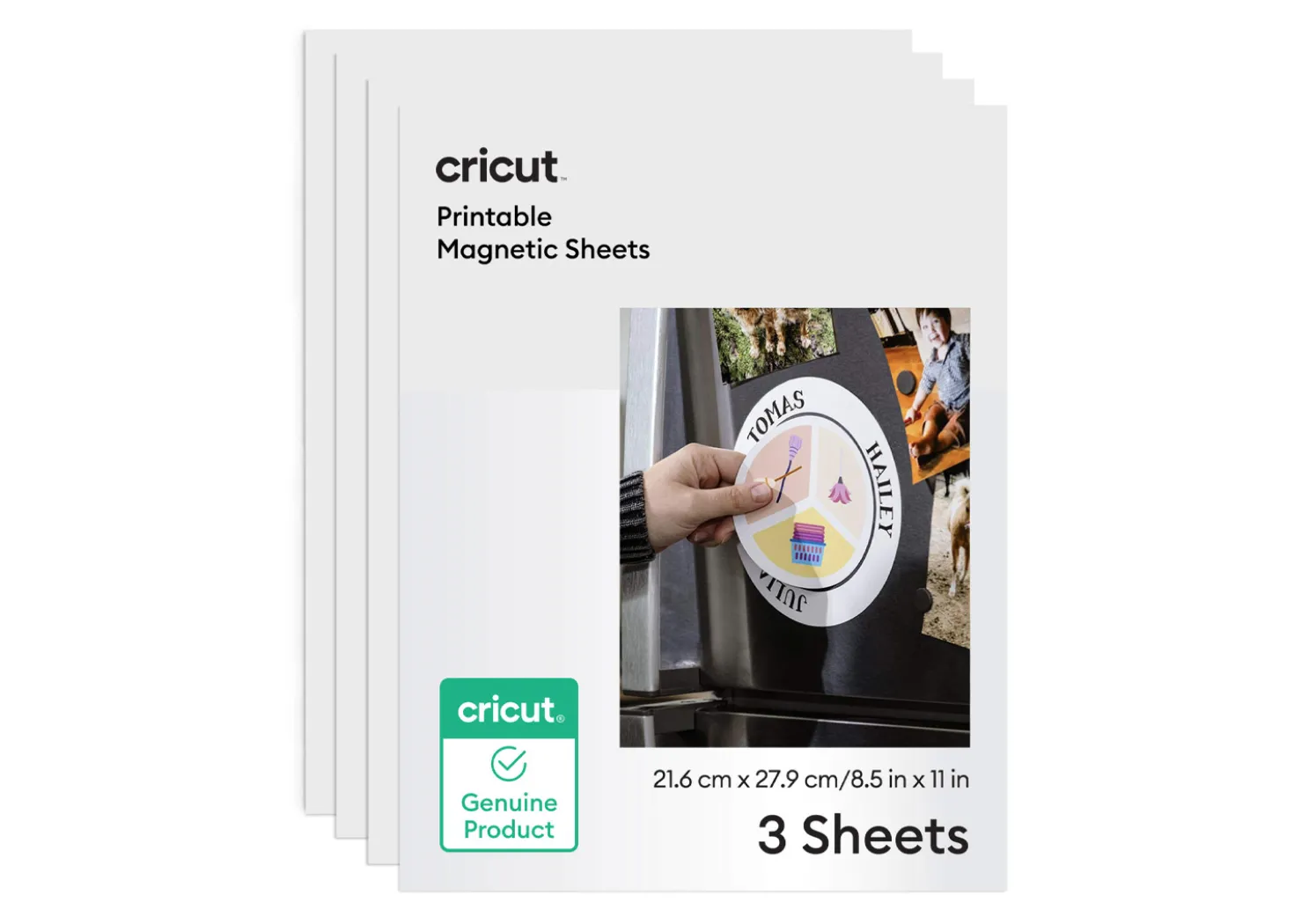 Cricut Fogli magnetici stampabili 3pz Bianco 21,6 cm x 27,9 cm