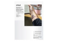 Cricut Fogli per tatuaggi temporanei stampabili trasparenti 3pz 21,6 cm x 27,9 cm