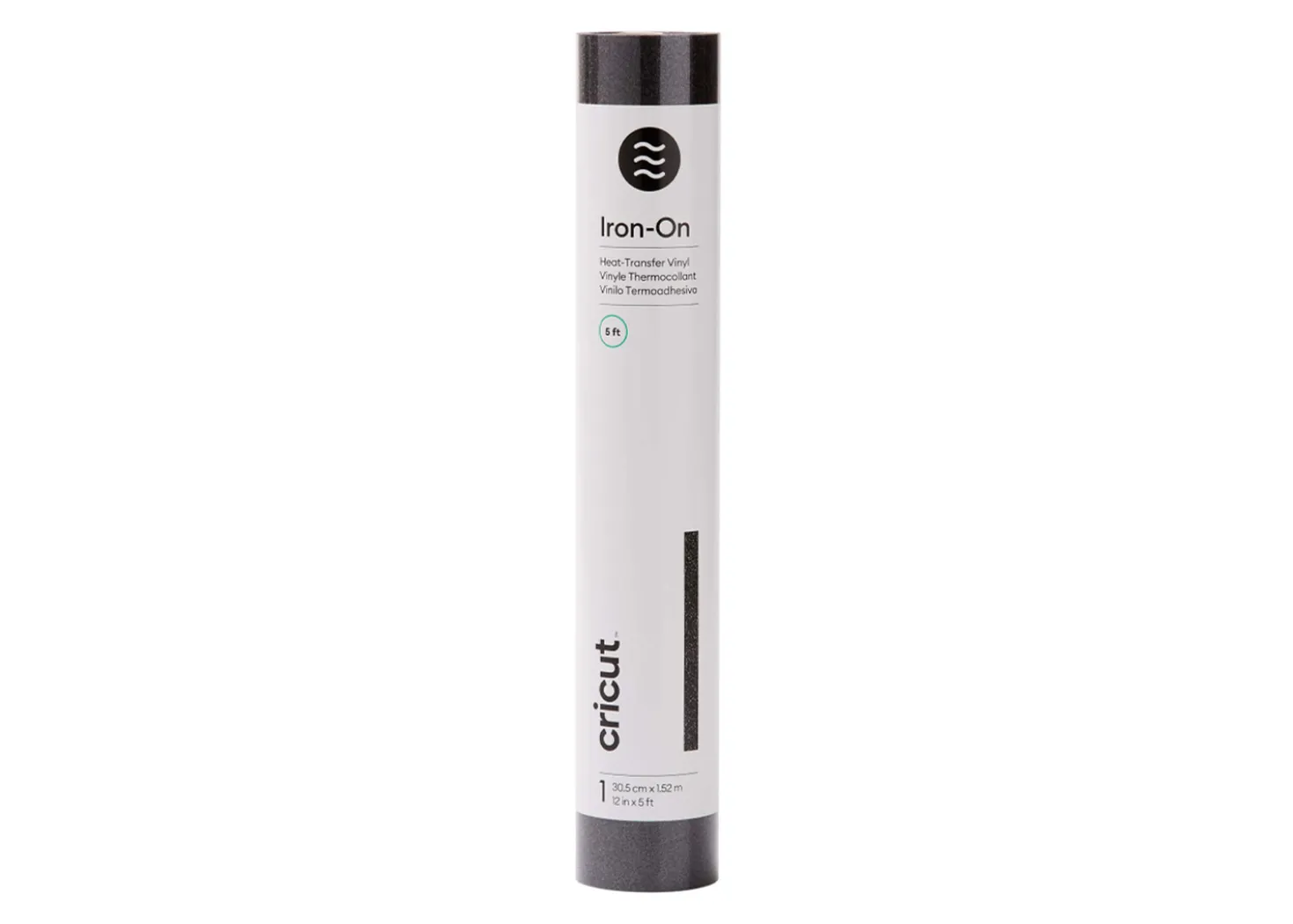 Cricut Iron-On Glitter Nero 30,5cmx1,52m