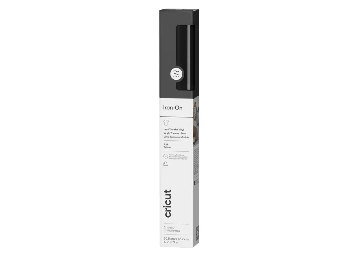 Cricut Iron-on Puff Nero 30,5 cm x 48,3 cm