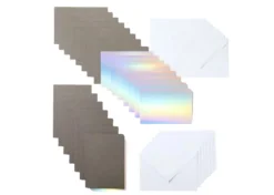 Cricut Joy Biglietti inserto 15 pezzi Grigio/Argento Olografico 8,9cm x12,4cm
