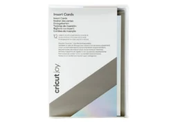 Cricut Joy Biglietti Inserto 12 Pezzi Grigio/Argento Olografico 11,4cmx15,9cm