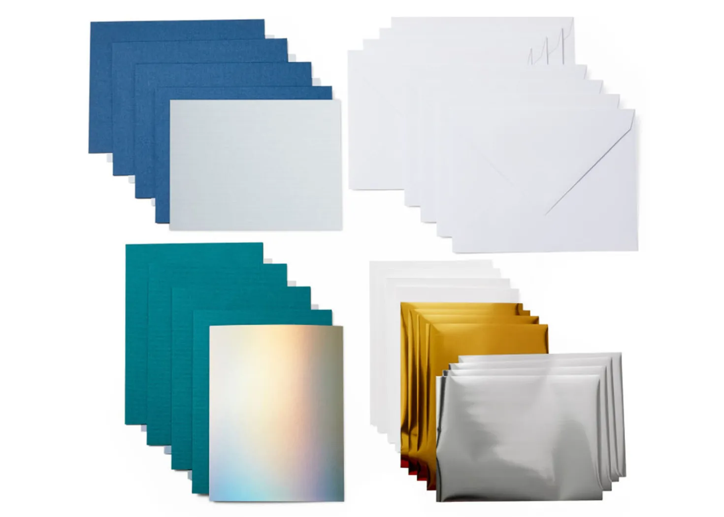 Cricut Joy Biglietti Inserto e lamine Collezione Blue Lagoon 8 Pezzi 11,4cmx15,9cm