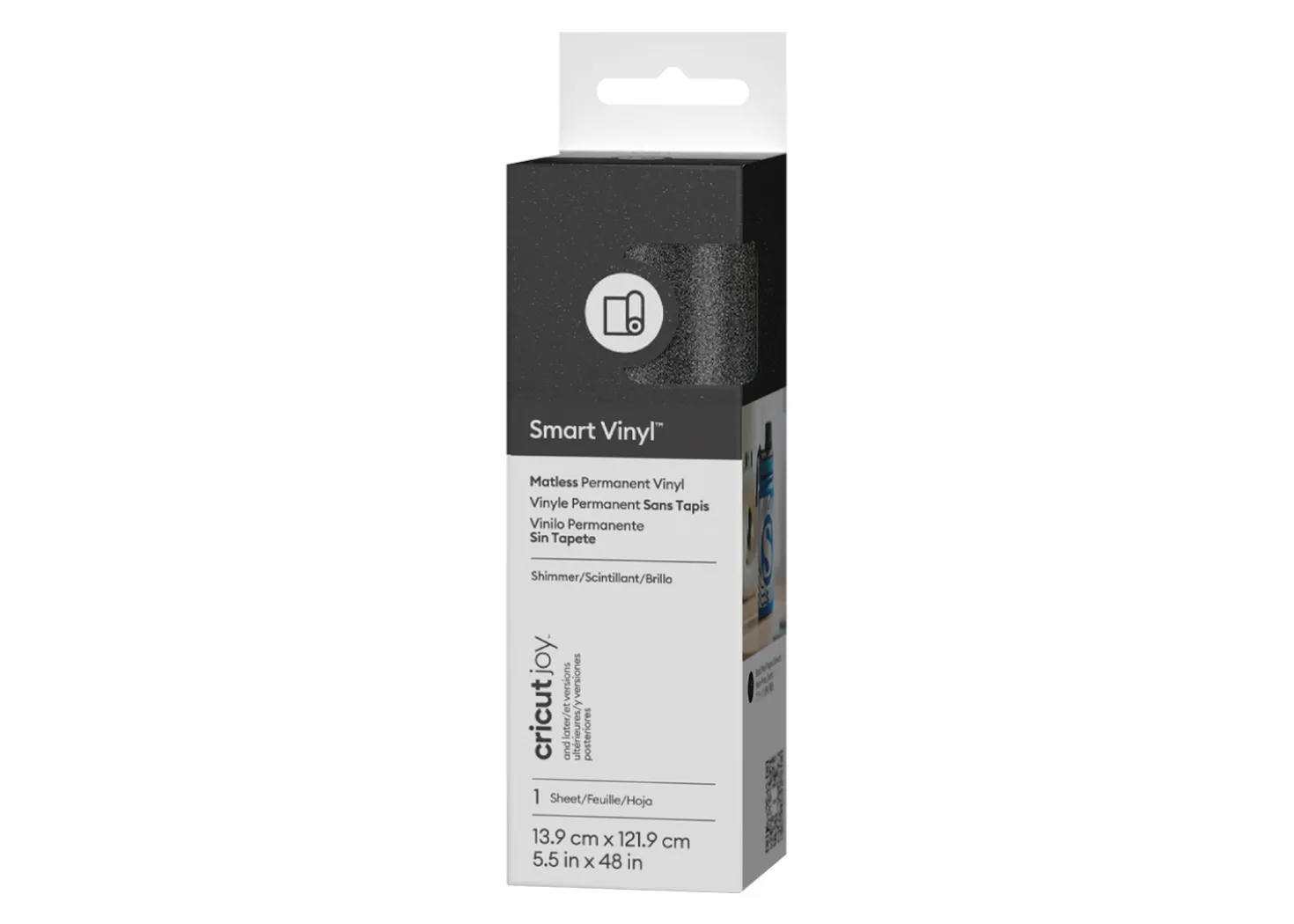 Cricut Joy Vinile Smart Nero Permanente Brillante 13,9cmx1,22m