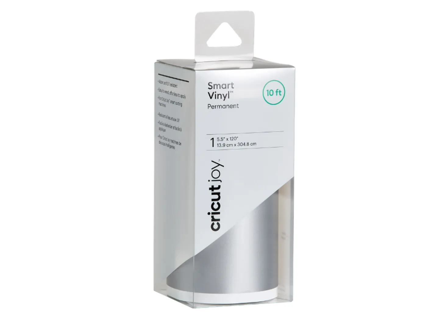 Cricut Joy Vinile Smart Permanente Argento Satinato 13,9cmx3m