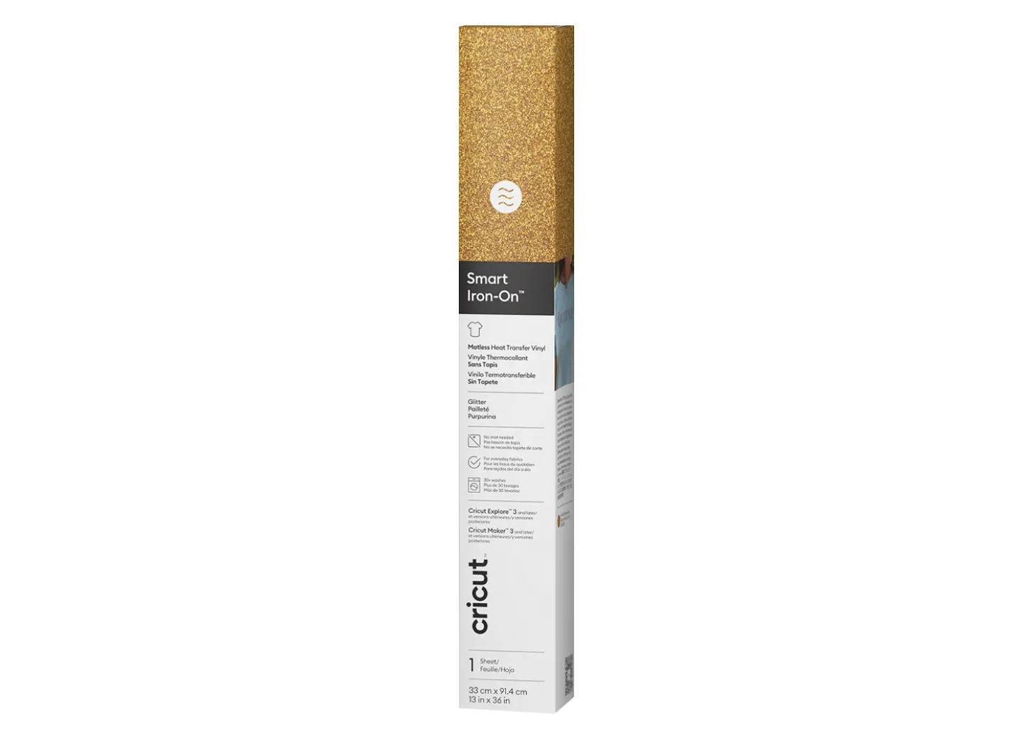 Cricut Smart Iron-On Glitterato Oro 33cmx91cm