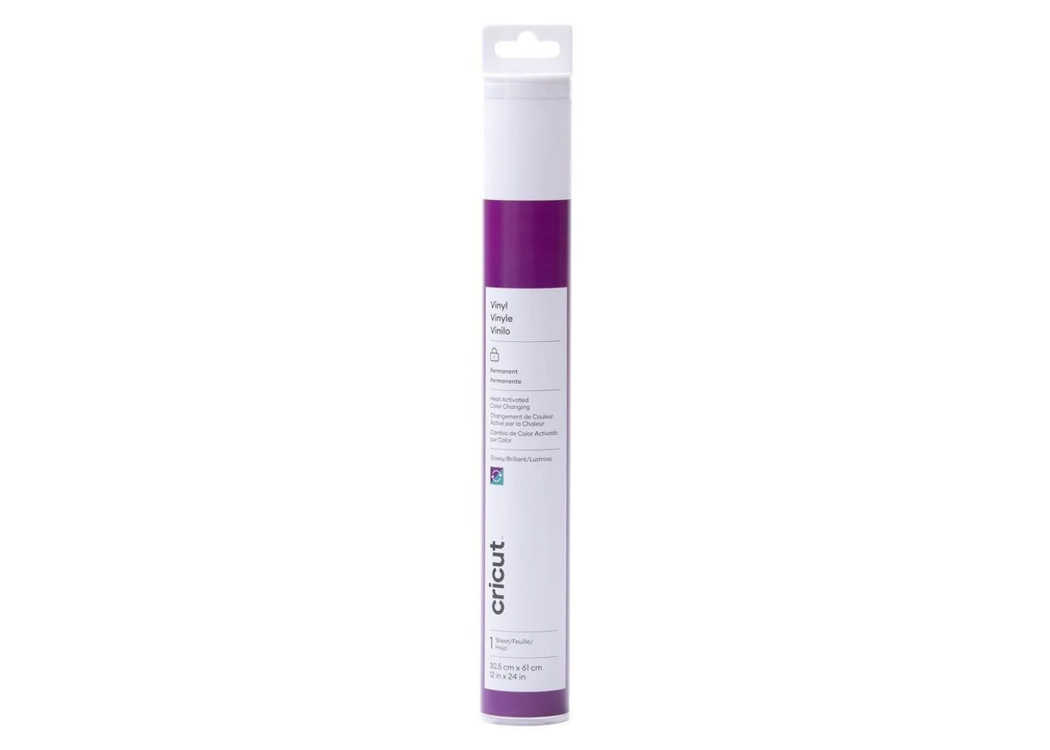 Cricut Vinile Permanente Cambia Colore a Caldo Viola-Turchese 30,5cmx61cm