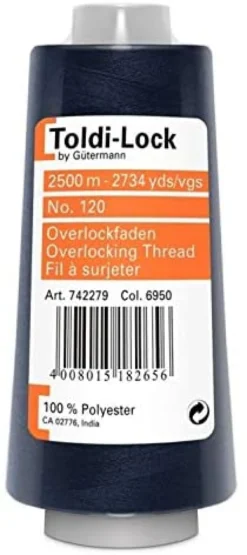 Filato Toldi-Lock 2500Mt Blu Scuro 100% Poliestere