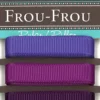 Frou-Frou 3 nastri in grosgrain tonalità prugna