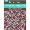 Frou-Frou scampolo di tessuto termoadesivo fiorito rosso