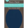 Frou-Frou scampolo di tessuto termoadesivo ovale blu