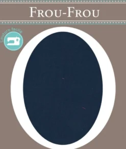 Frou-Frou scampolo di tessuto termoadesivo ovale blu