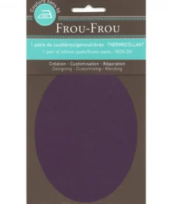 Frou-Frou scampolo di tessuto termoadesivo ovale prugna