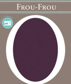 Frou-Frou scampolo di tessuto termoadesivo ovale prugna