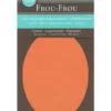 Frou-Frou scampolo di tessuto termoadesivo ovale giallo