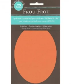 Frou-Frou scampolo di tessuto termoadesivo ovale giallo