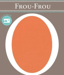 Frou-Frou scampolo di tessuto termoadesivo ovale giallo