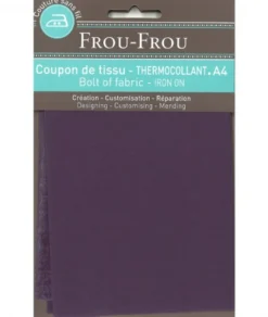 Frou-Frou scampolo di tessuto termoadesivo prugna