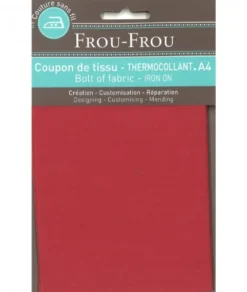 Frou-Frou scampolo di tessuto termoadesivo rosso