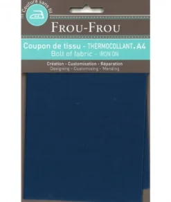 Frou-Frou scampolo di tessuto termoadesivo blu