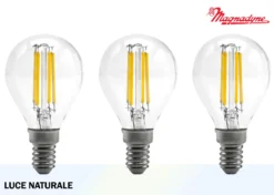 Magnadyne Lampadina LED Filamento P45 NAT Set 3 Pezzi