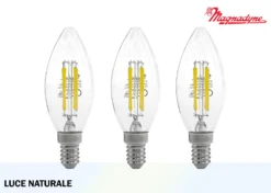 Magnadyne Lampadina LED Filamento C35 NAT Set 3 Pezzi