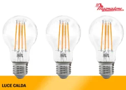 Magnadyne Lampadina LED Filamento A60 CLD Set 3 Pezzi