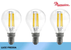 Magnadyne Lampadina LED Filamento P45 FRD Set 3 Pezzi