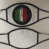 Mascherina naso/bocca con bordo nero da adulto