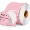 Munbyn Etichette Termiche Rotonde Rosa 750pz 50mm