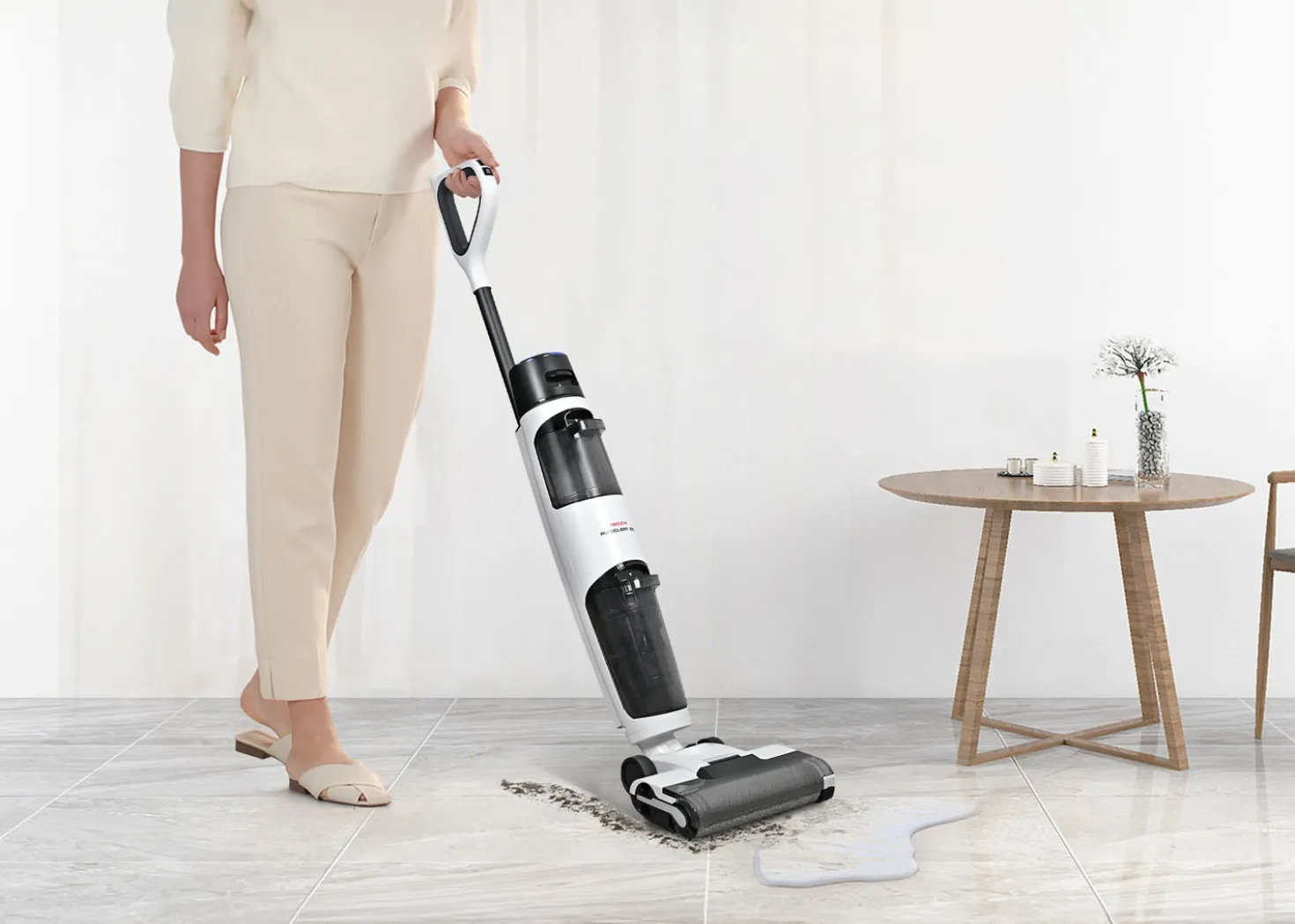 Necchi AutoClean 220 Lavapavimenti e Aspirapolvere Wet and Dry Senza Filo NHF17