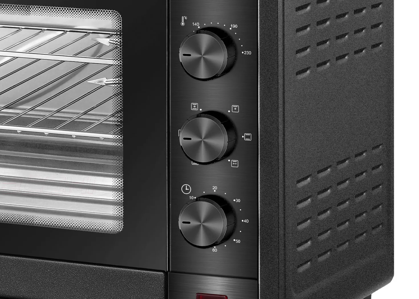 Necchi Forno Elettrico Ventilato 60L con Girarrosto DN60K-RML