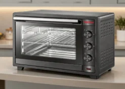 Necchi Forno Elettrico Ventilato 60L con Girarrosto DN60K-RML
