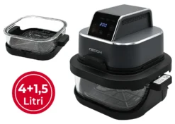 Necchi Friggitrice ad Aria in Vetro Multifunzione 4 in 1 NK235