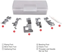 Necchi Kit 6 piedini e Infila ago per NL11C-C12
