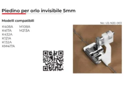 Necchi Piedino per Orlo Invisibile 5mm
