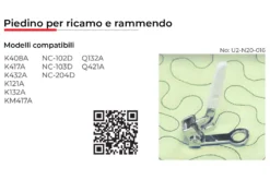 Necchi Piedino per Ricamo e Rammendo