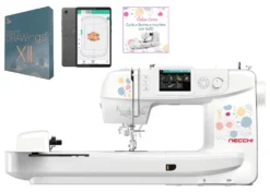 Necchi Sweet NE210 Macchina per Cucire e Ricamare in collaborazione con Eleonora Galvagno con Tablet e Software DRAWings Creative