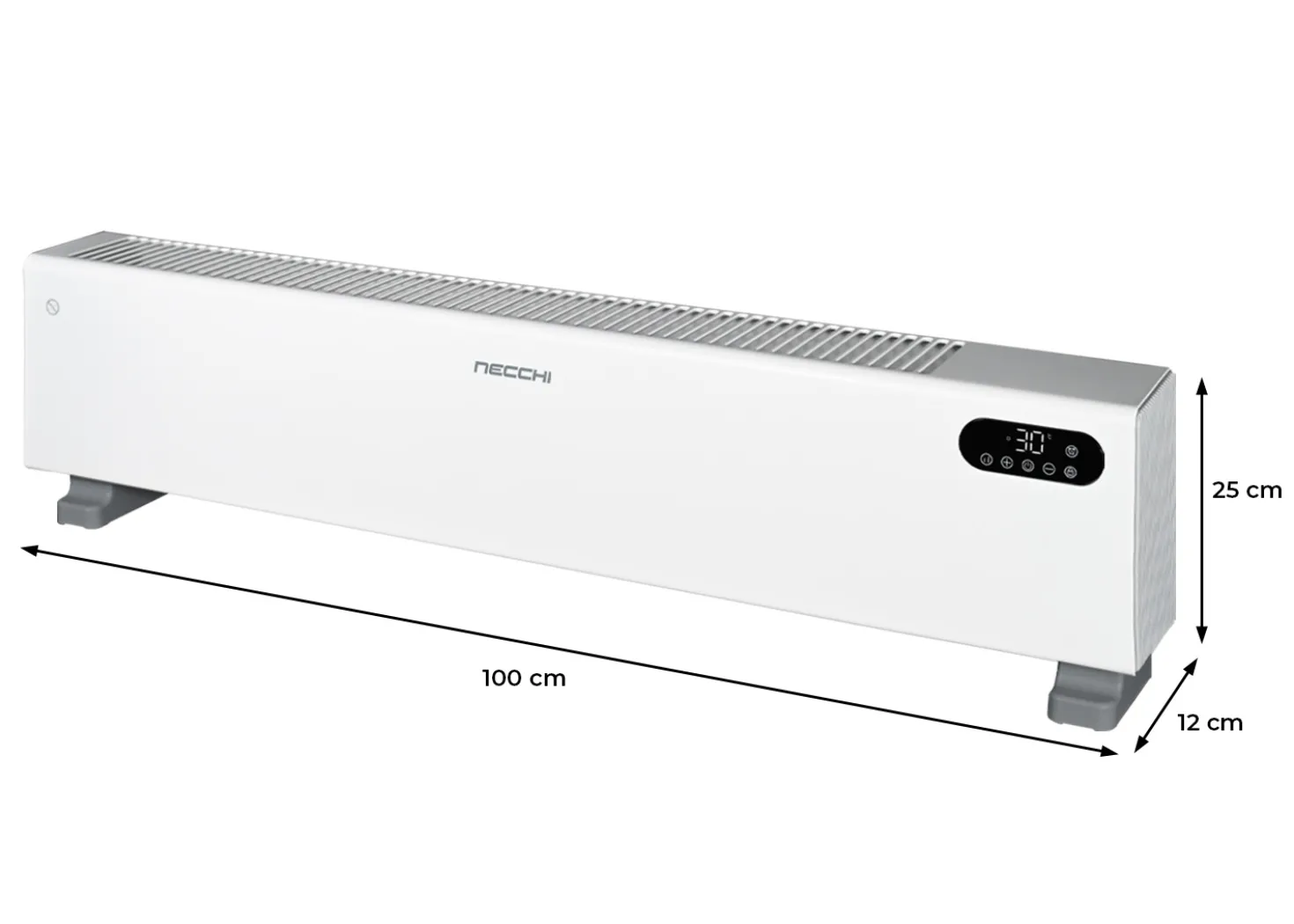 Necchi Termoconvettore da Pavimento Extra Slim 2200w