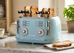 Necchi Vintage Tostapane Sandwich Azzurro Pastello