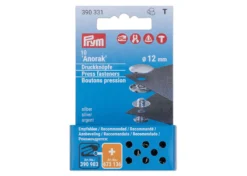 Prym Bottoni a Pressione Anorak Argento 12mm 10pz