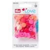 Prym Love Bottoni a Pressione Rossi